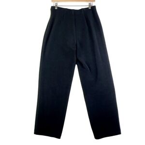 Chico's‎ Womens Pants Large12 (2) Black Wide Leg Side Zipper Made in USA EUC